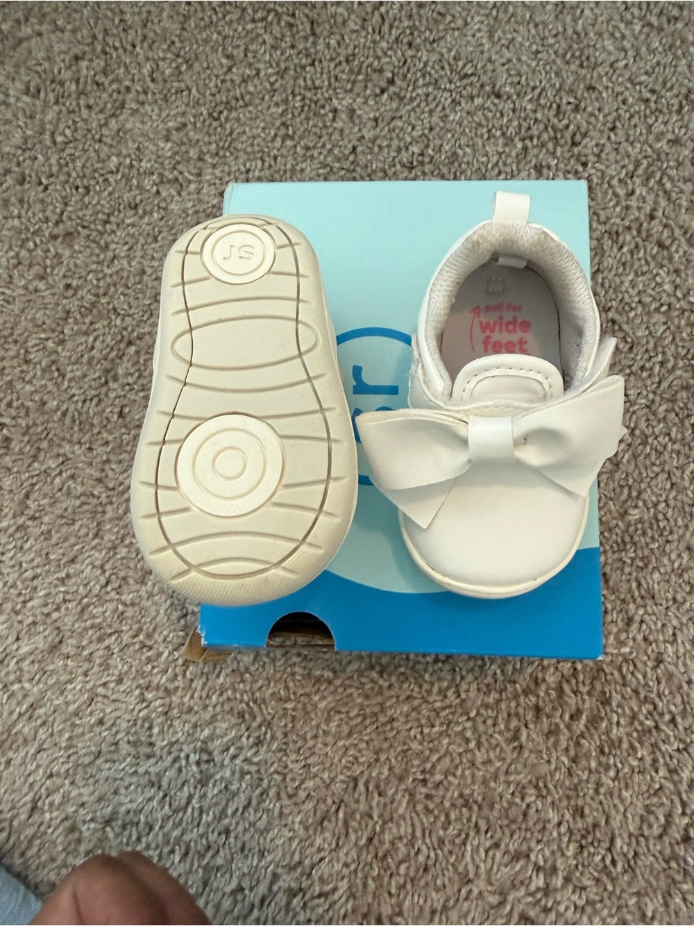 Stride Rite White Baby Bow Slip-On Sneakers - Picture 4 of 4